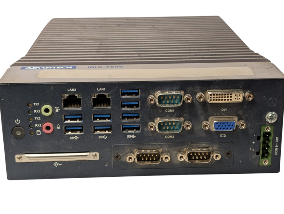Advantech MIC-7500 Compact Fanless Industrial PC i7-6820EQ 8GB RAM 500GB SS -
