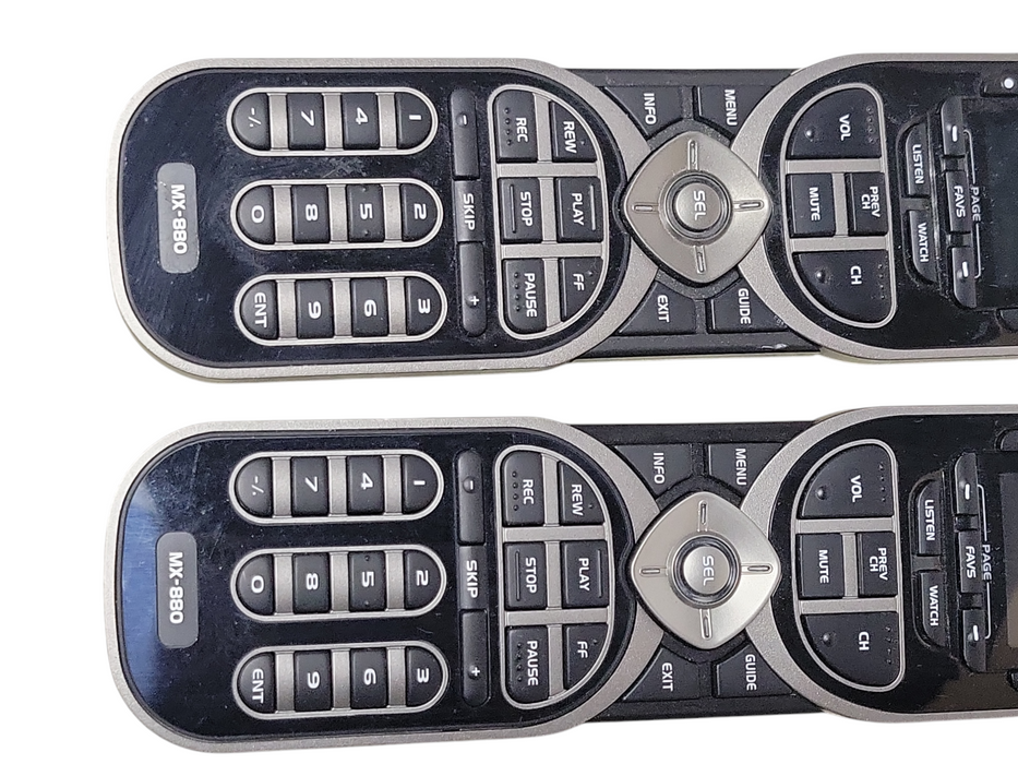 Lot of 2x Universal remote control MX-880 only, No Battery, No Charger, SEE _