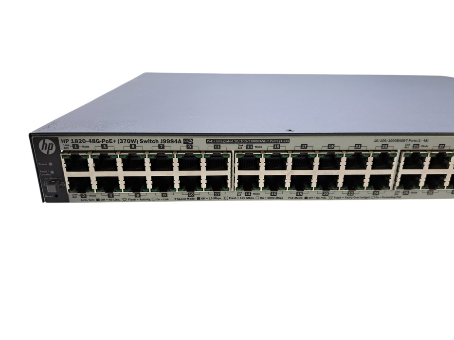 HP 1820-48G-PoE+ (370W) J9984A | 48-Port Gigabit (24x PoE+) Network Switch