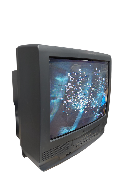 Panasonic CRT 20"Television VHS Tape Player Built-In w/ 12 VHS Disney Tapes =