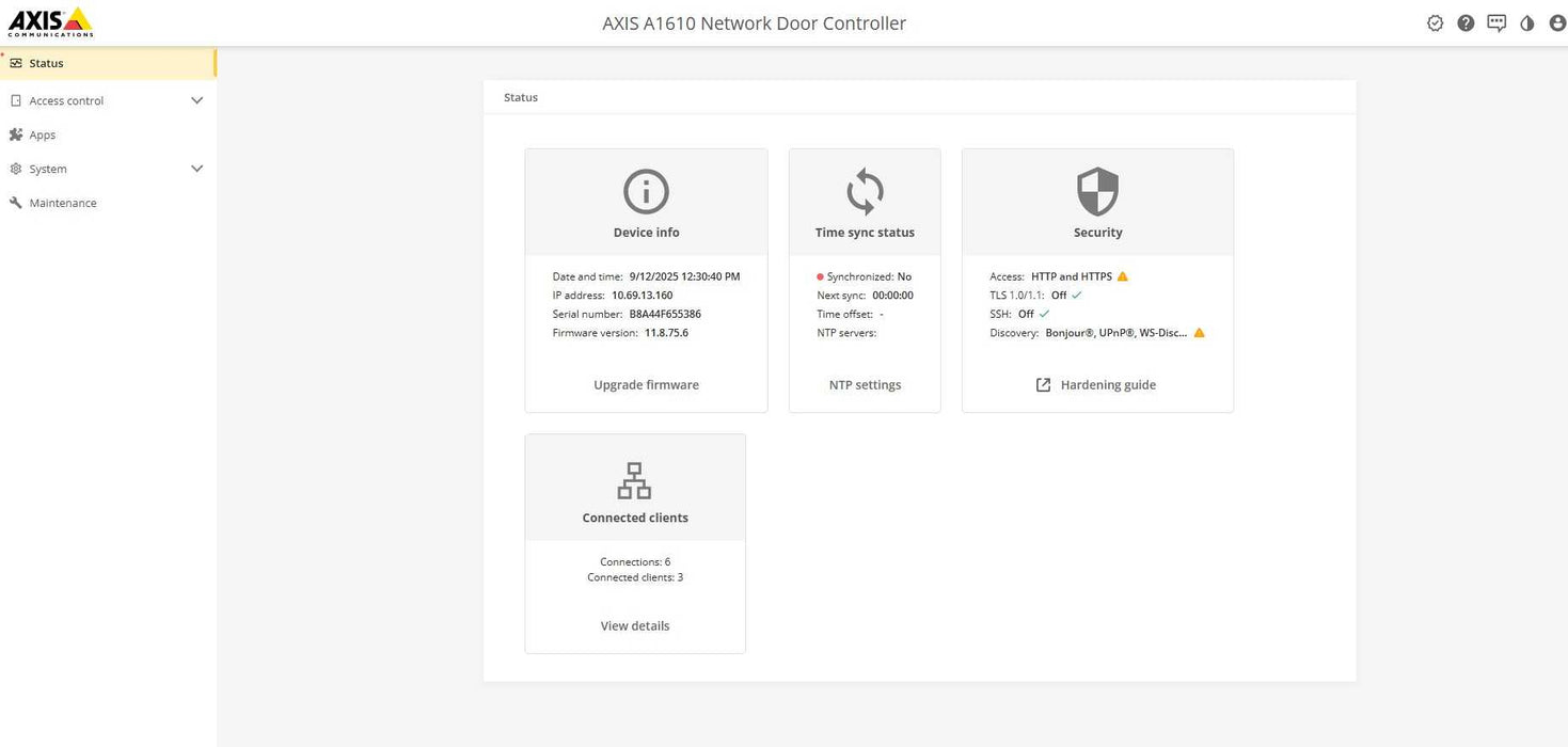 Axis A1610 Powered by Genetec Network Door Controller 42653-001-01 only _