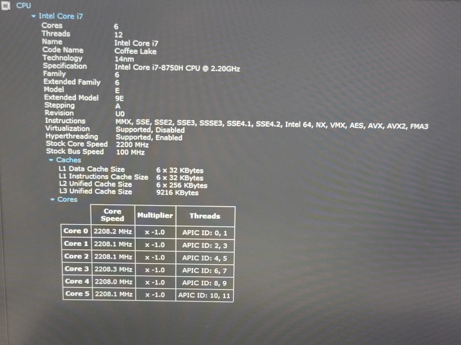 ASUS ROG STRIX SCAR II i7-8750H 16GB DDR4 GTX 1060 256GB SSD READ β Lap200