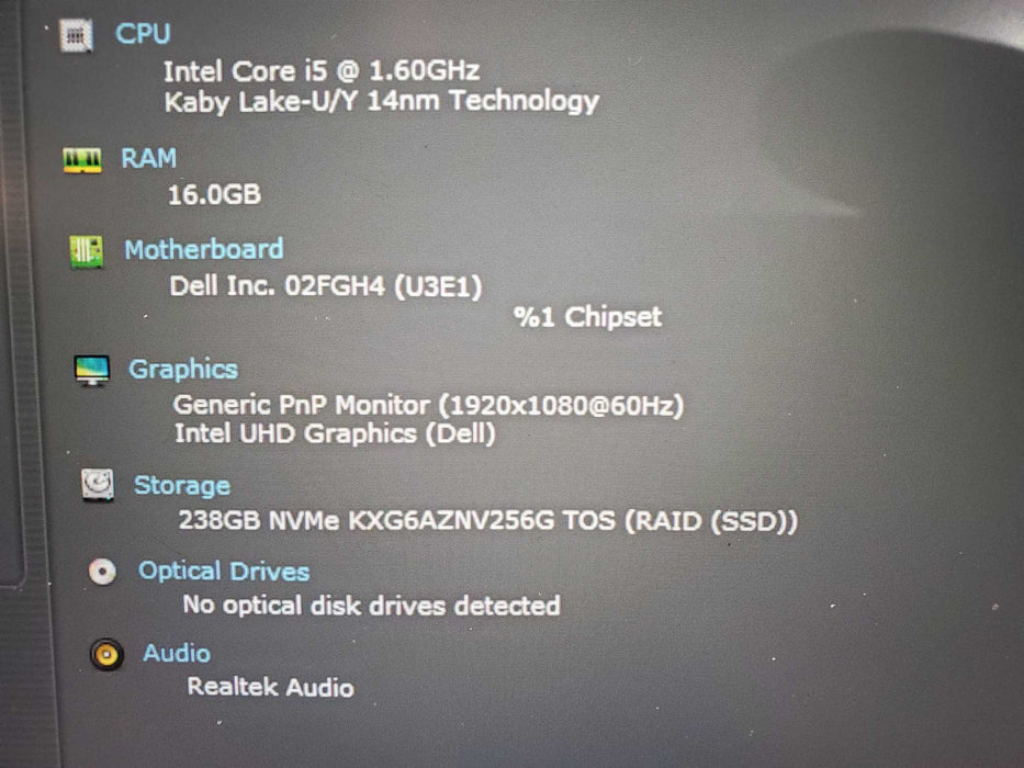 Dell Latitude 5410 | Intel Core i5-10210U @1.60GHz, 16GB DDR4, 256GB NVMe  Lap200