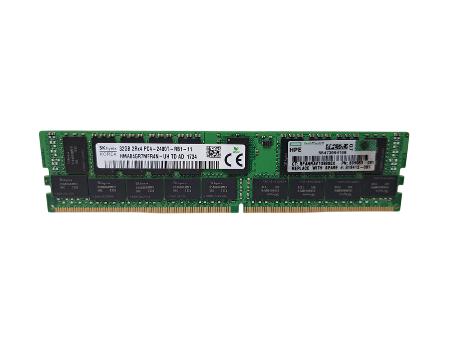 SK Hynix 32GB 2Rx4 PC4-2400T-RB1-11 | DDR4 Server Memory Q)