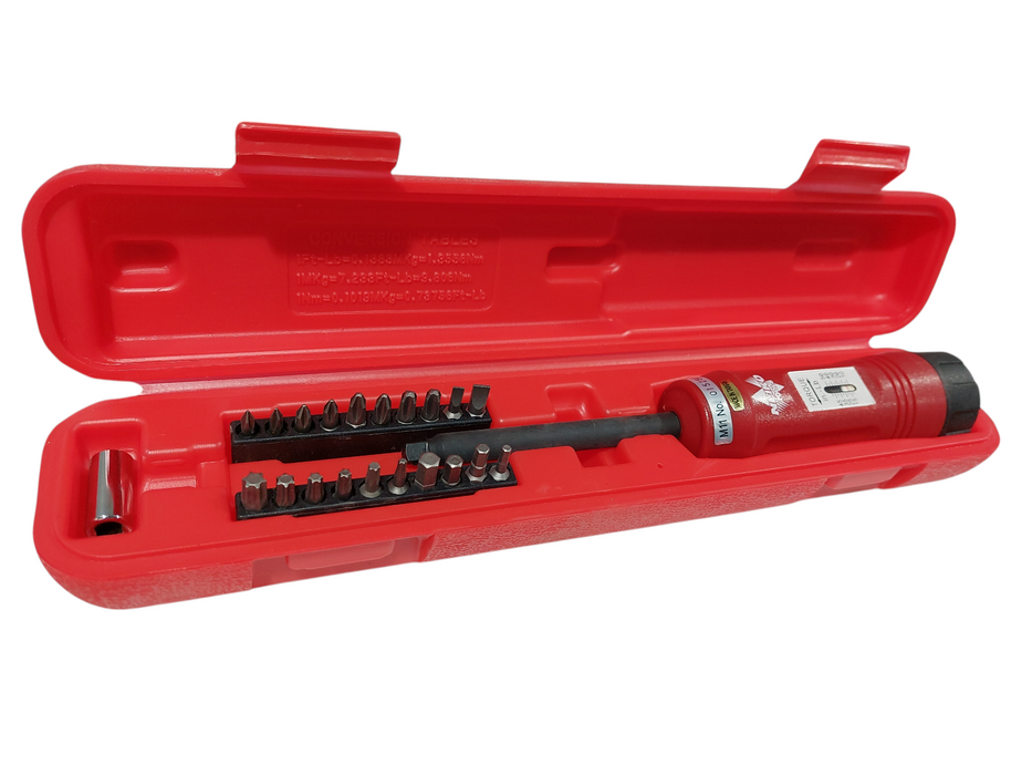Neiko Long Shank Torque ScrewDriver Set 1/4" Drive 10-50LB Range  =