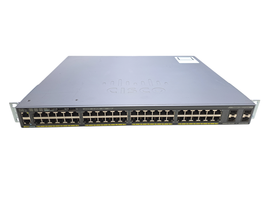 Cisco WS-C2960X-48LPS-L V01 | 48-Port Gigabit PoE+ 370W Switch | 4x SFP