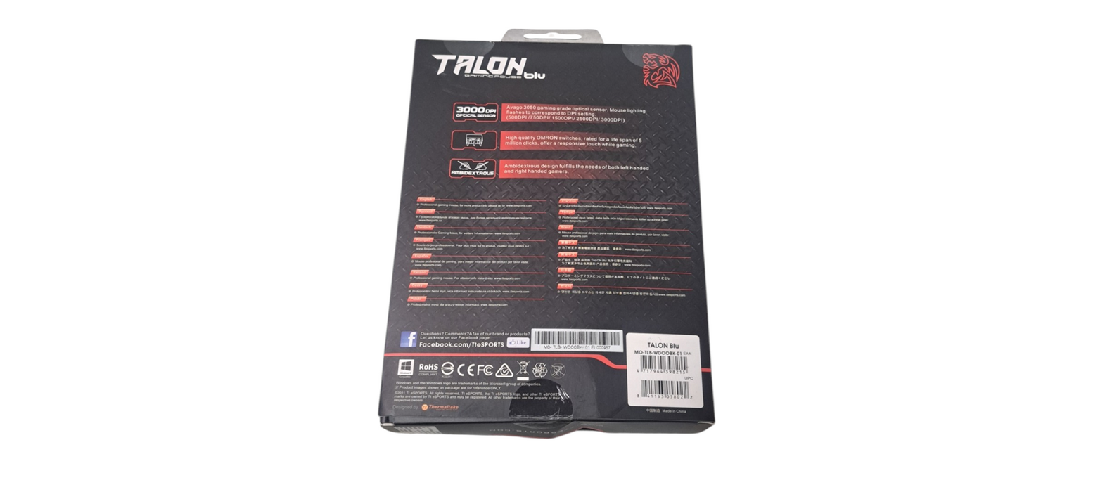 Brand New Tt eSPORTS Talon Blu Gaming Mouse