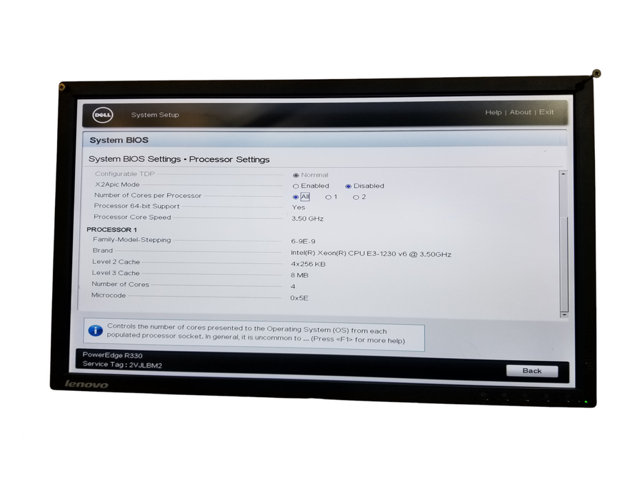 Dell PowerEdge R330 Xeon E3-1230 v6 @3.50GHz 4GB DDR4 PERC H330 2x350W PSU
