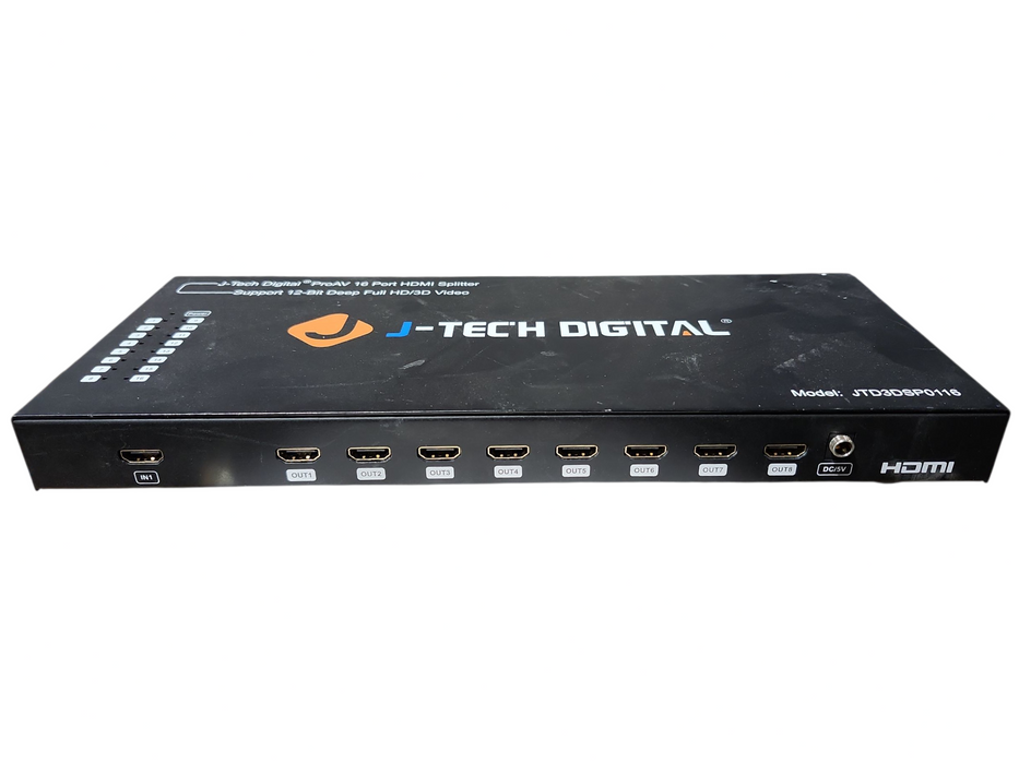 J-Tech Digital JTD3DSP0116 HDMI Splitter, 1x16, Full HD 1080p, 3D
