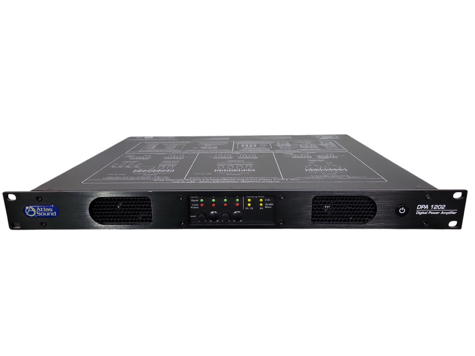 Atlas Sound amplifier DPA 1202 4-8ohm/70 Volt. Network Power Amplifier 1200 !