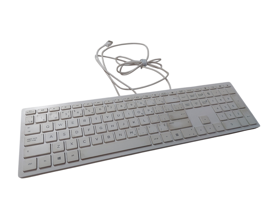 HP USB Wired White Keyboard Model:TPC-C003K  =