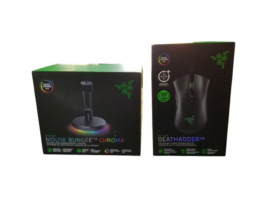 Razer Bundle: Gaming Mouse DeathAdder V2 Wired + Mouse Bungee v3 Chroma - New