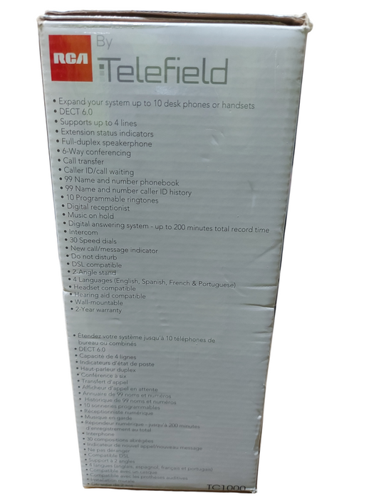 Lot 2x RCA Telefield TC1000 4-line Digital Office Desk Phone Base Station