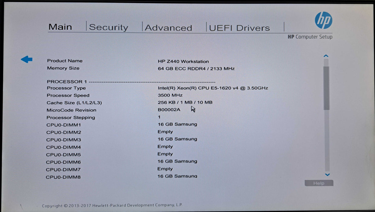 HP Z440 Workstation | Xeon E5-1620 v4 @3.50GHz, 64GB DDR4, Quadro K4000