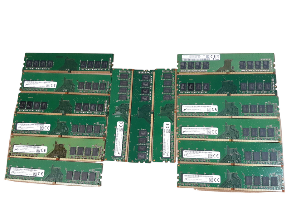 Lot of 60x, Assorted 8GB DDR4 Desktop RAM