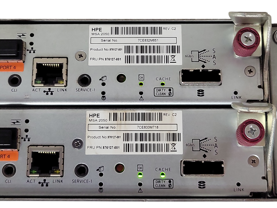 Lot of 2x HP 876127-001 HPE MSA 2050 Modular Smart Array SAN Module Control _