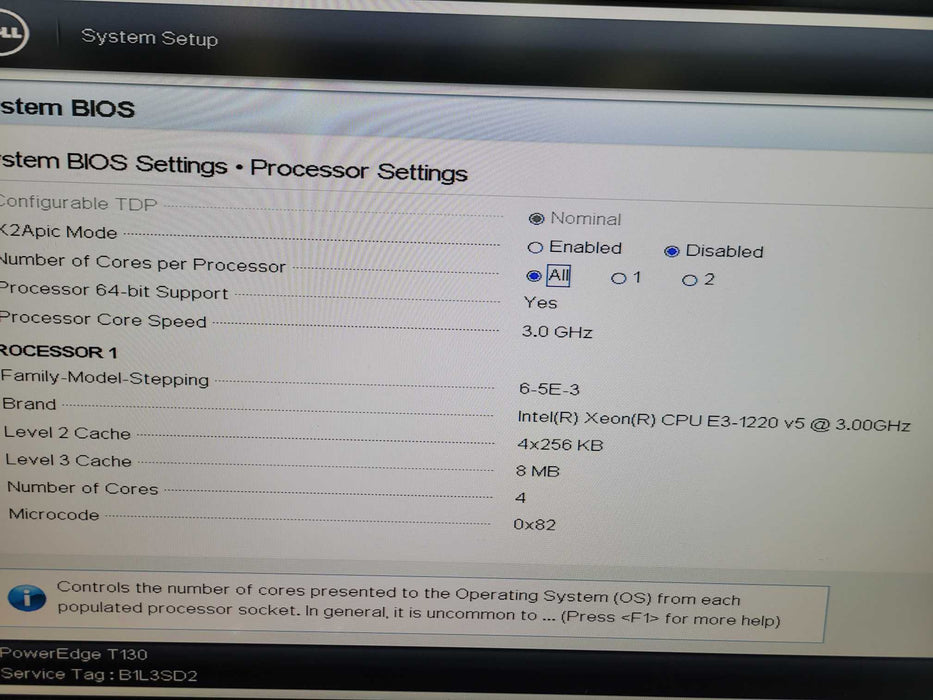 Dell PowerEdge T130 - Xeon E3-1220 v5 16GB DDR4 NO HDD %