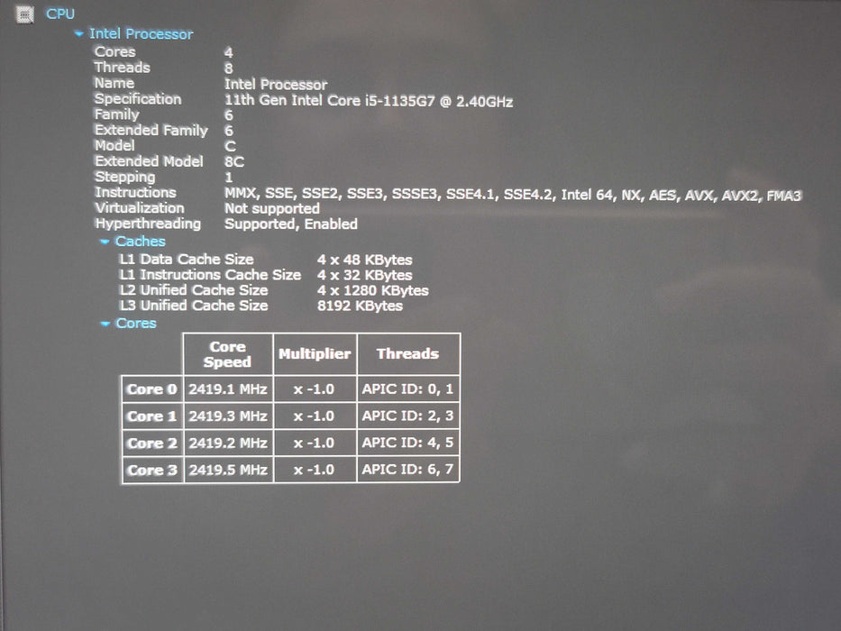 Microsoft Surface Pro 8 1983 i5-1135G7 8GB RAM 512GB SSD β Lap200