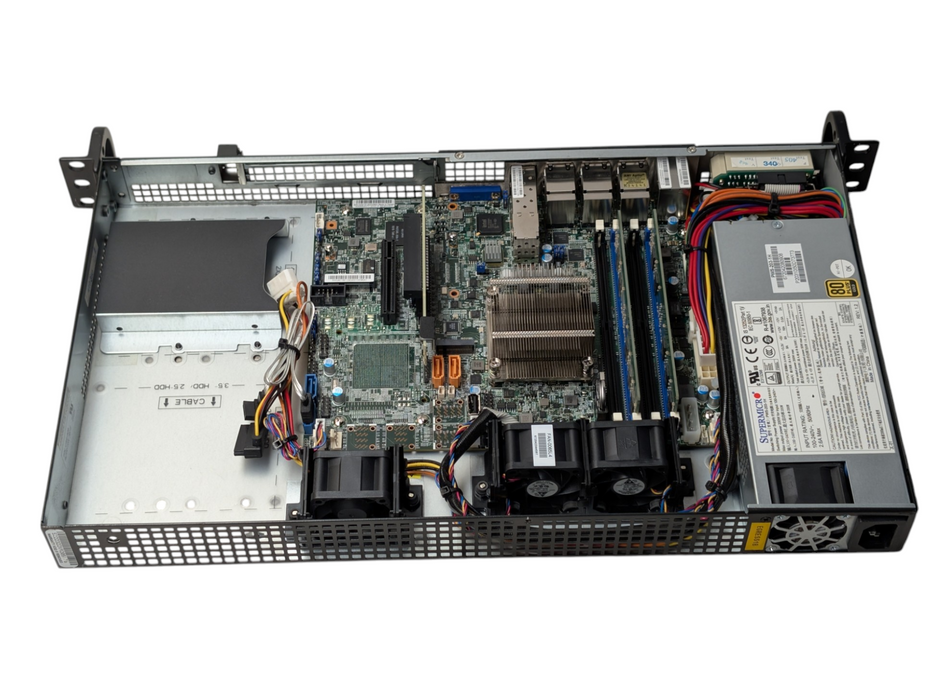 Supermicro CSE-505 SUPER X10SDV-TP8F Xeon D-1518 16GB RAM IPMI Server Q-