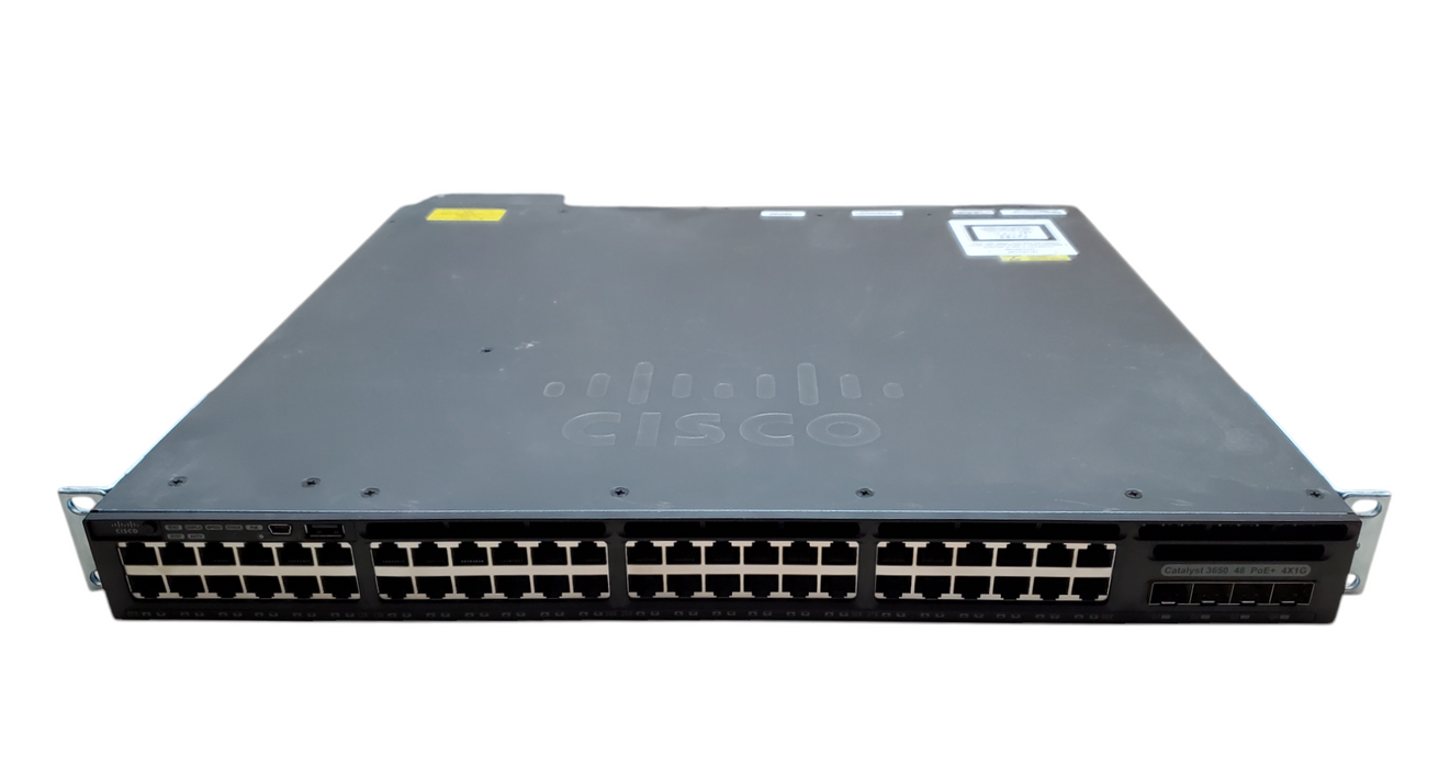 Cisco WS-C3650-48FS-L V04 48 Port 4X1G Gigabit Ethernet PoE Switch 1x PSU Q