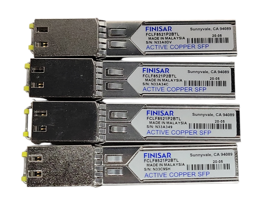 Lot of 8x Finisar FCLF8521P2BTL 1000BASE-T RoHS SFP-GE-T Copper SFP Transce _