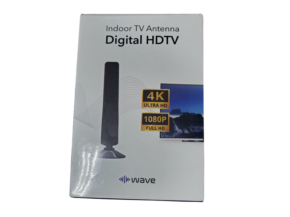 WAVE Indoor TV Antenna Digital HDTV 4K Ultra HD & 1080P Full HD NEW