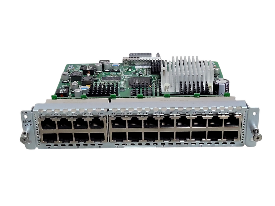 Cisco SM-ES3G-24-P 24-Port Gigabit PoE+ L2/L3 Enhanced Ethernet Switch Modu _