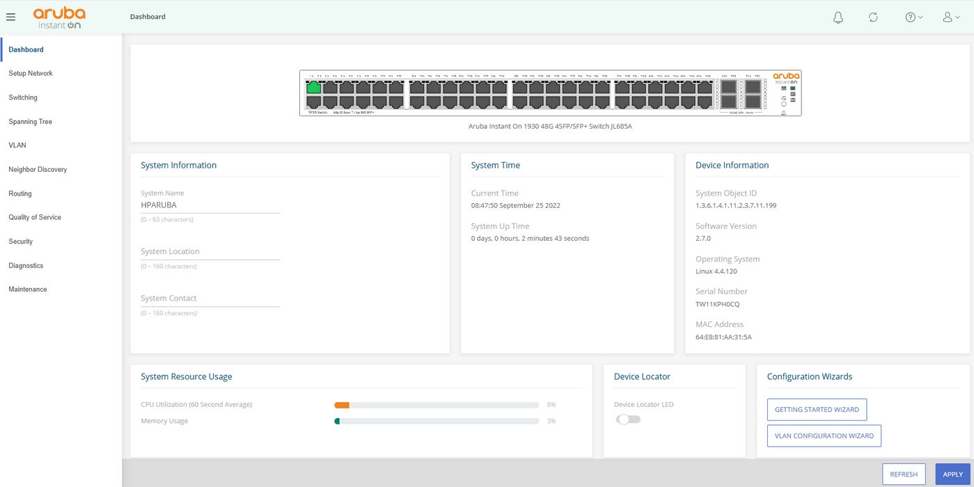 HPE Aruba JL685A Instant On 1930 48p 1GB RJ45 4p 10GB SFP+ Switch $