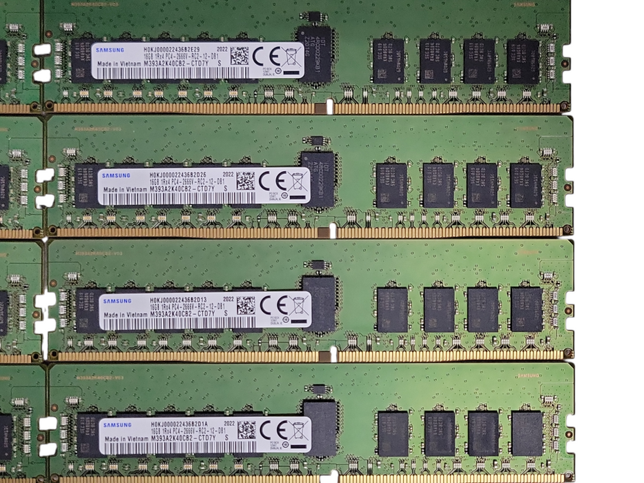 Lot of 8x Samsung 16GB 1Rx4 PC4-2666V-RC2 Server RAM Memory  _