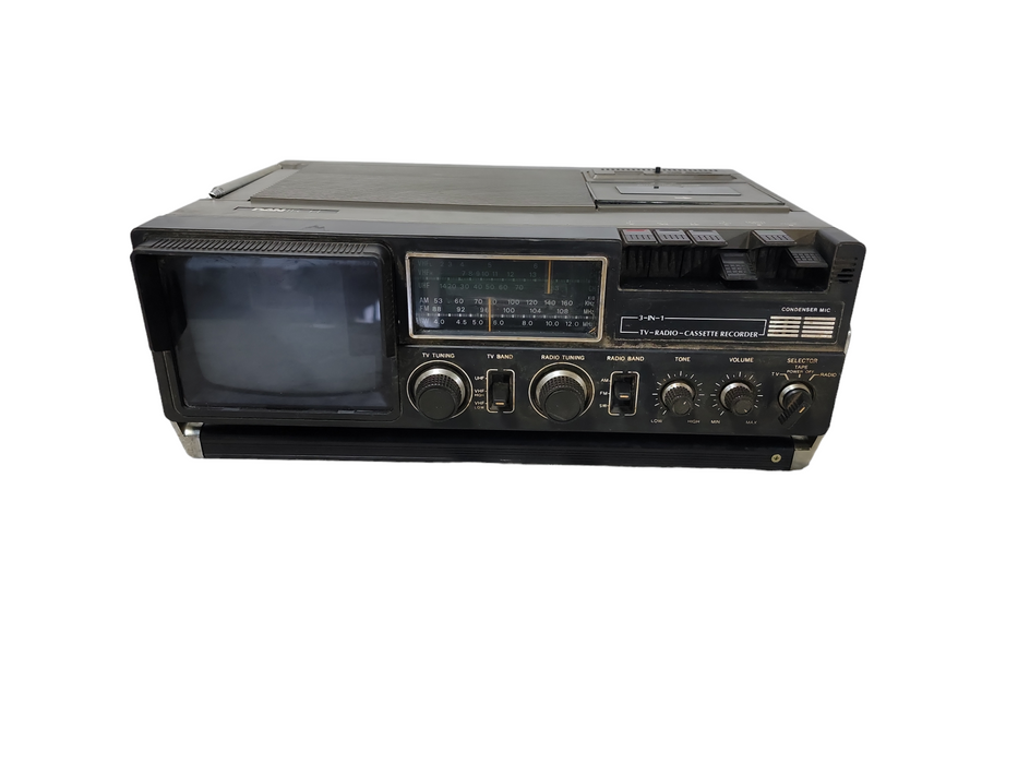 Vintage DanTech Radio Tv Cassette Player 3 in 1 Model: DTV-3