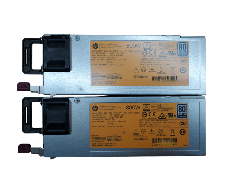 Lot 2x HP 800W Server Power Supply DPS-800AB-11 A