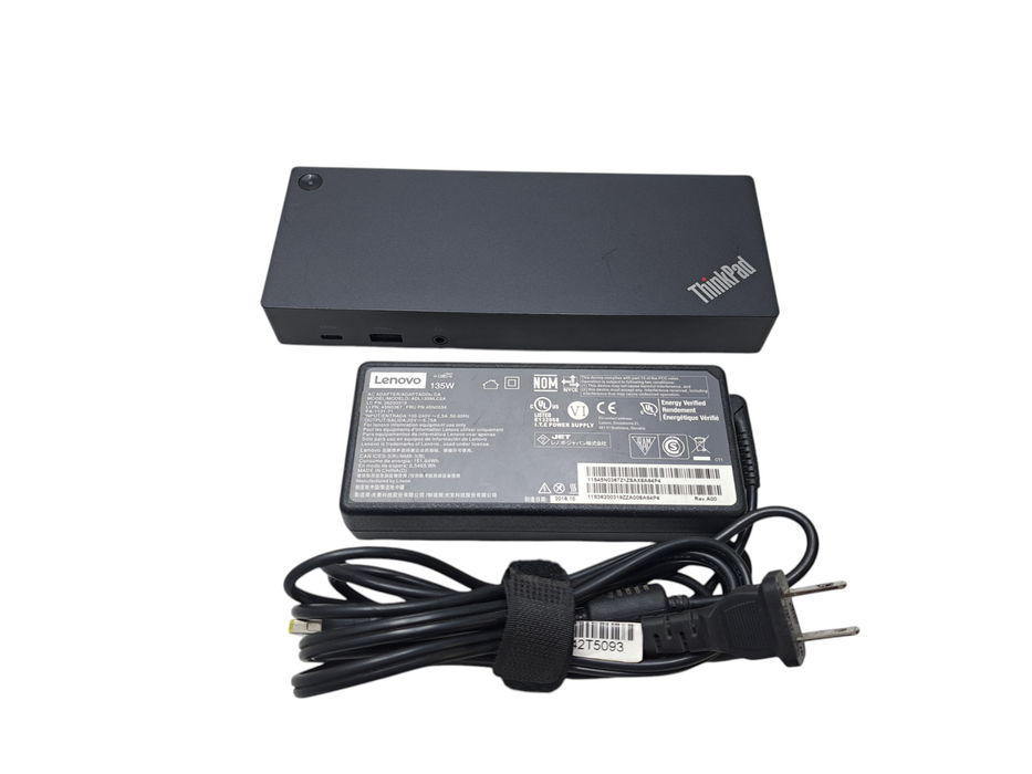 Lenovo ThinkPad Hybrid USB-C Docking Station w/ 135W PWR | 40AF DUD9011D1 )