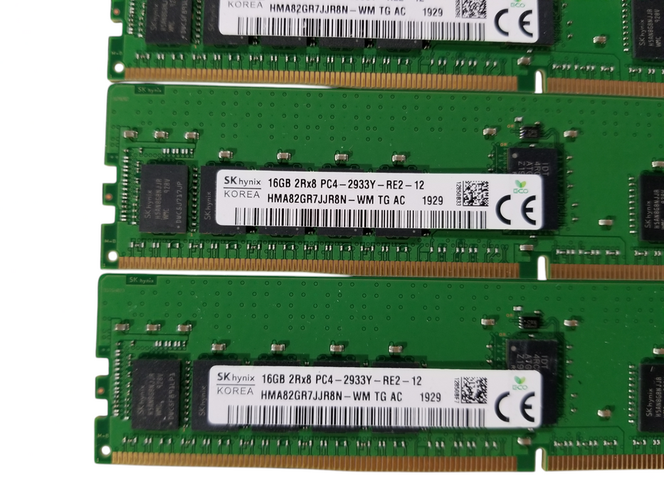 SK Hynix 64GB Bundle (4x16GB) 2Rx4 PC4-2933Y- RE2-12 DDR4 Server RAM