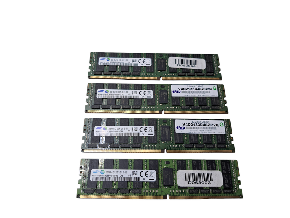 Lot of 4x Samsung 32GB 4DRx4 PC4-2133P-LD0-10 | DDR4 Server Memory