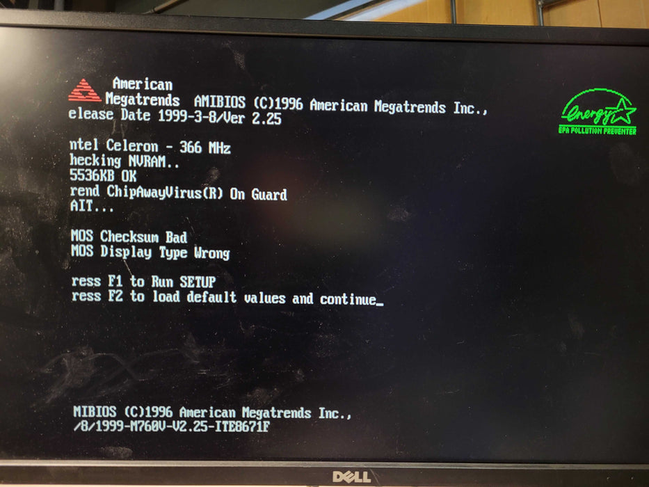 Vintage Tower desktop Chips PC PC100 BX Celeron 366 MHz 64MB RAM No HDD $