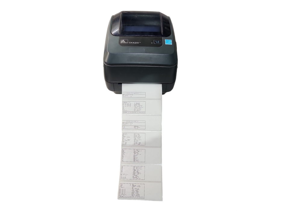 Zebra GK420t Thermal Label Printer, GK42-102210-000 w/ Power Adapter