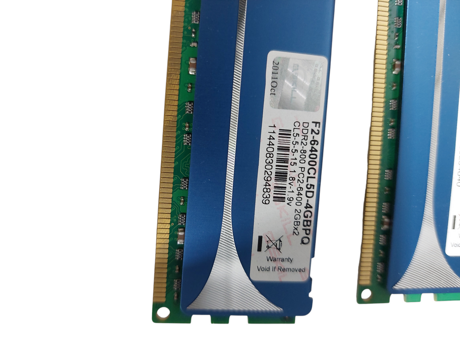 RAM G.Skill DDR2-800 PC2-6400 2GBx2 F2--6400CL5D-4GBPQ =