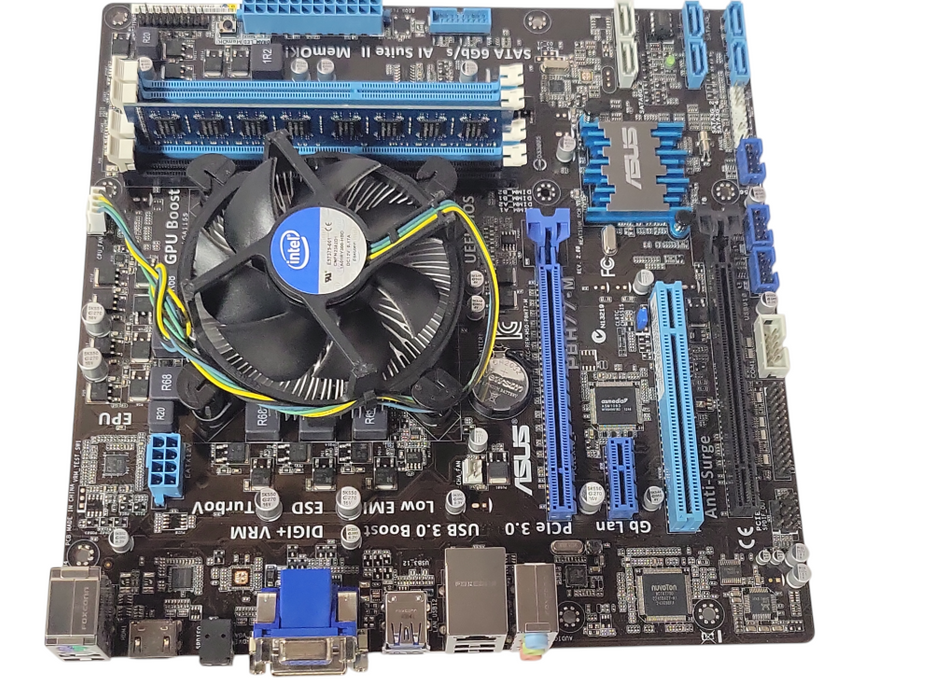 ASUS P8H77-M LGA1155 Motherboard w/ Core i3-3225, 4GB RAM,  I/O Shield  _