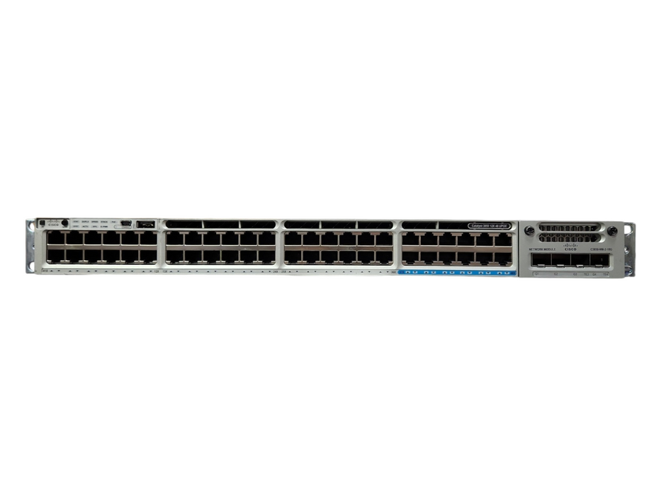 Cisco WS-C3850-12X48U-S, 48-Port UPoE (12x 1/10G) Switch w/ C3850-NM-2-10G