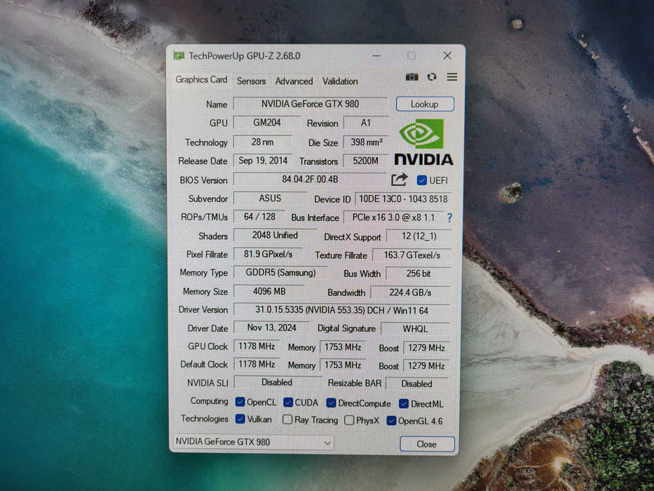 ASUS GeForce GTX 980 4GB GDDR5 Graphics Card STRIX-GTX980-DC2OC-4GD5 $