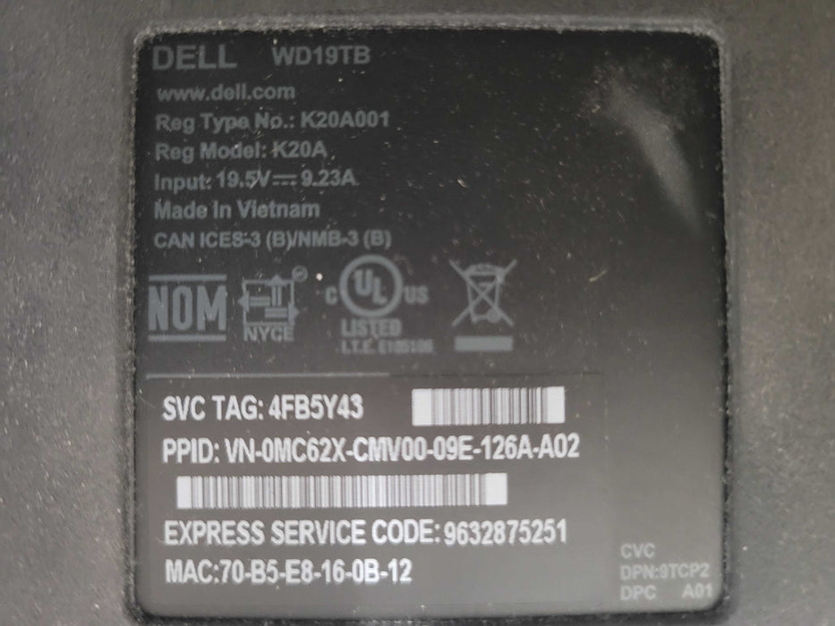 Lot of 8x Dell Assorted model USB-C Docking station, See Detail _