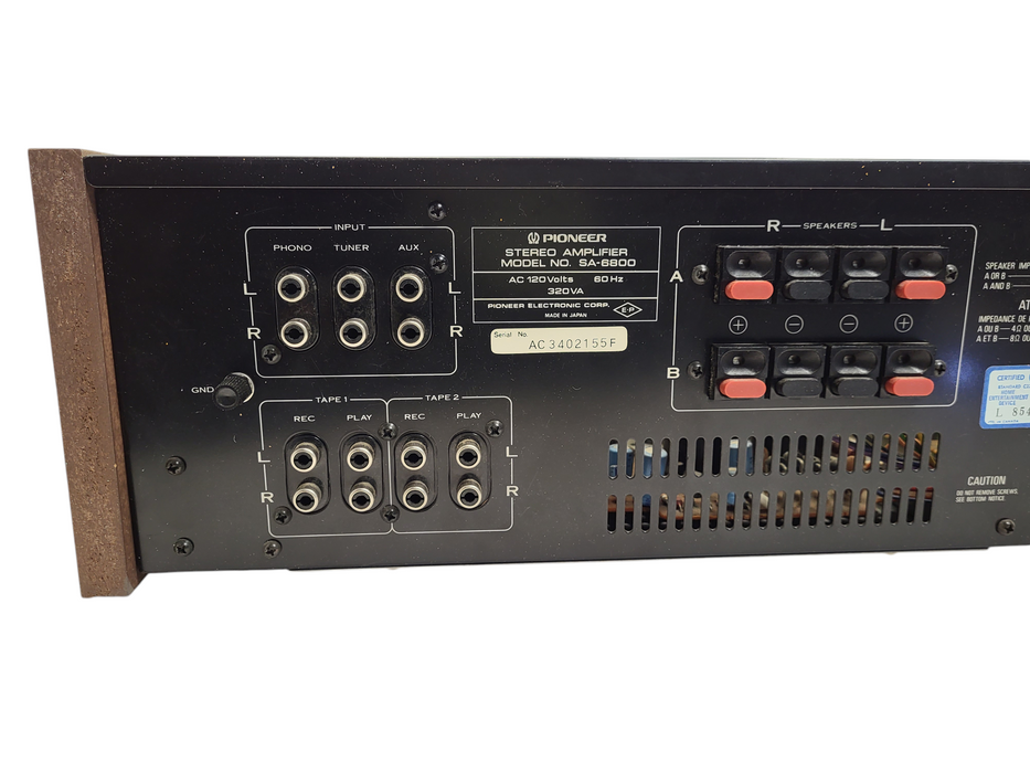 Vintage Pioneer SA-6800 Stereo Integrated Amplifier  $