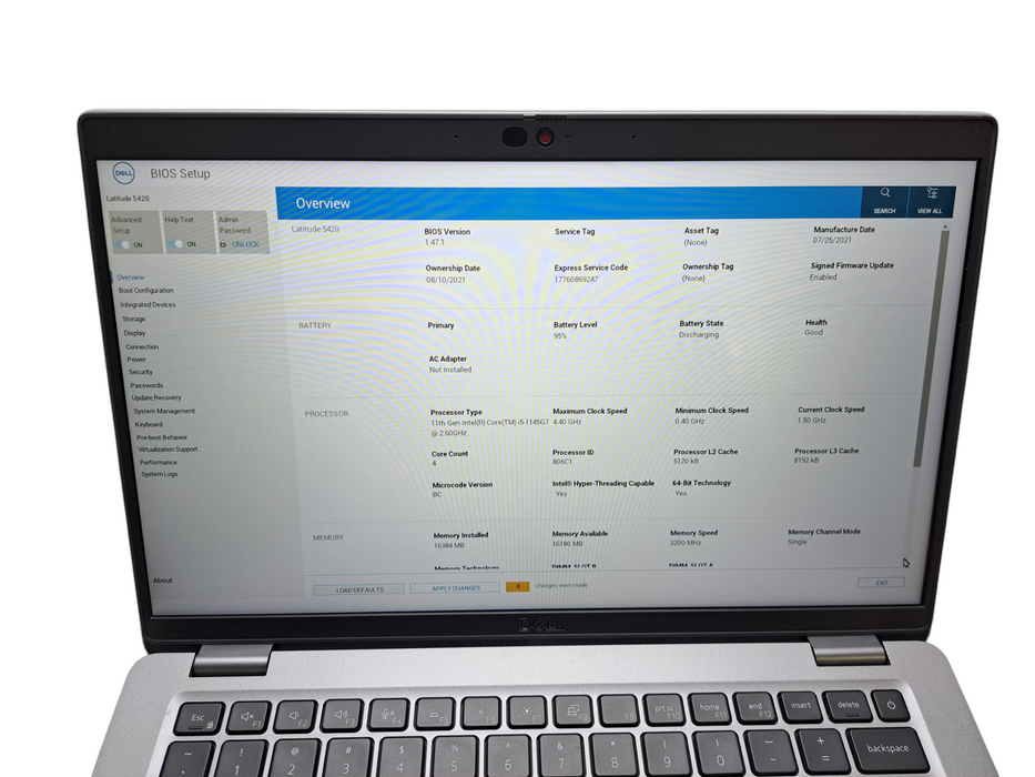 Dell Latitude 5420 | Core i5-1145G7 @2.60GHz, 16GB DDR4, 256GB NVMe *READ* ) Lap200