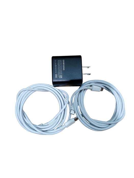 Charging block w/ 2x USB-C Cables