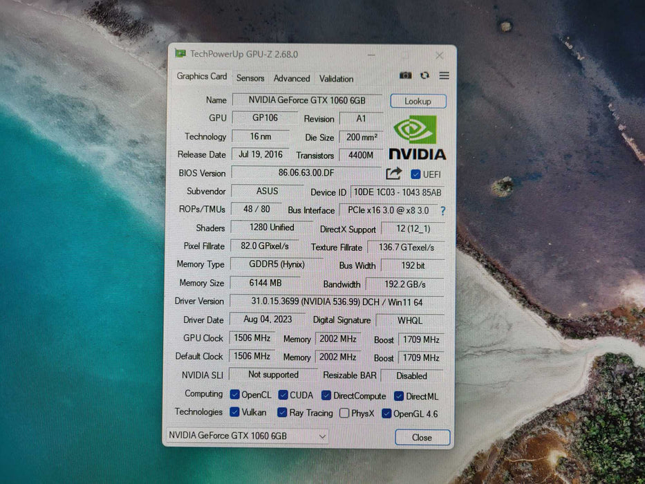 ASUS GeForce GTX 1060 Turbo 6GB GDDR5 Video Graphics Card Turbo-GTX1060-6G $