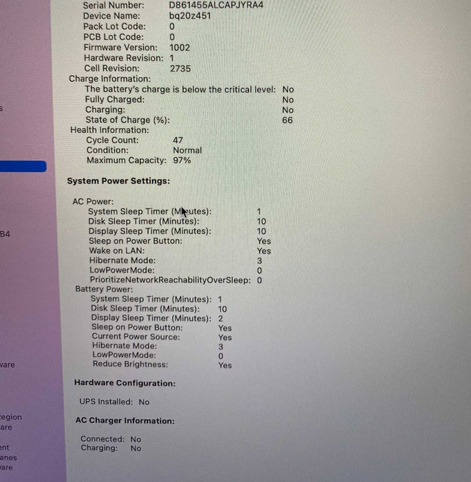 Apple MacBook Air 13" M1 2020 16GB RAM 256GB SSD No Power Adapter