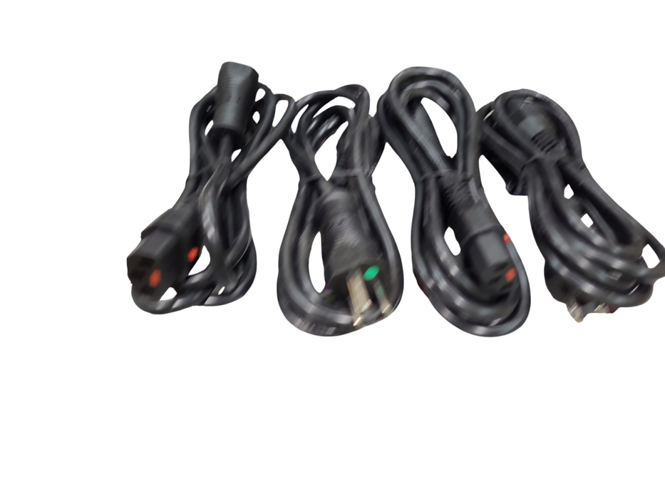 Lot 4x Hospital Grade 5-15P to Locking C13 Power Cable 18AWG SJT 10A/125V