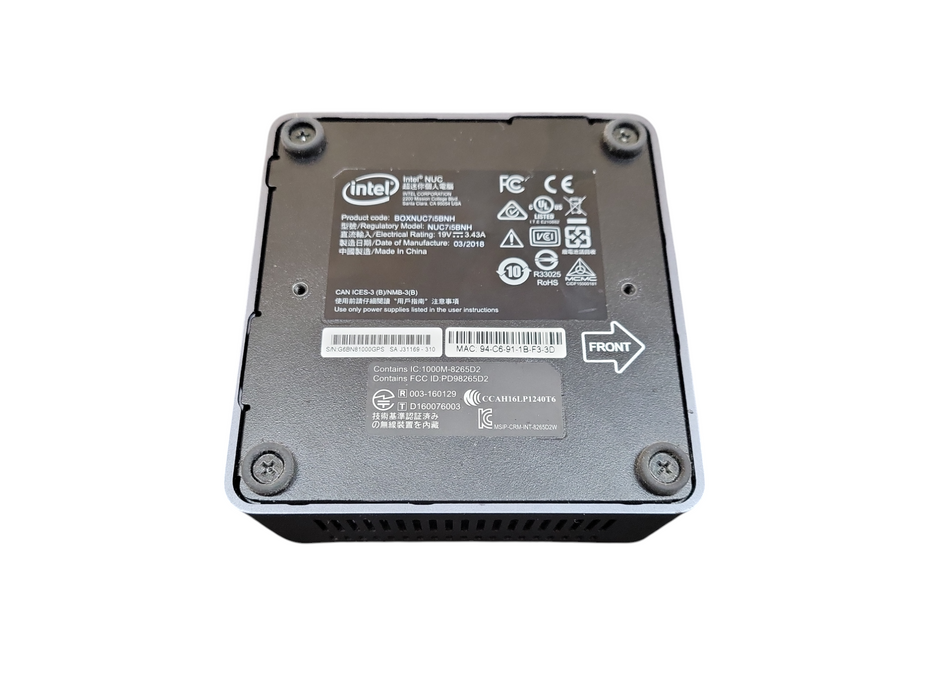 Intel Mini PC NUC NUC7i5BNB Core i5-7260U @2.20GHz 8GB DDR4 RAM, 256GB SSD !