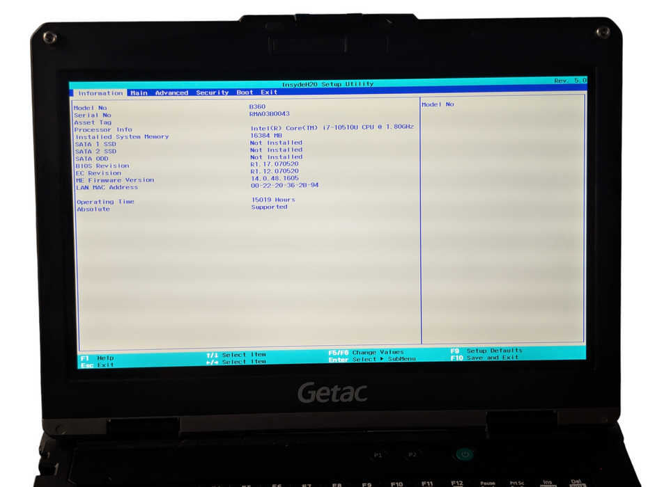 Getac B350 Rugged Laptop Intel Core i7-10510U 16GB RAM Please READ  - Lap200