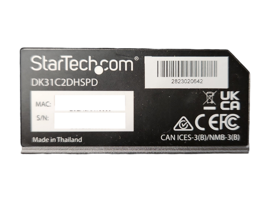 Startech.com Universal USB-C Docking Station Triple 4K Video DK31C2DHSPD